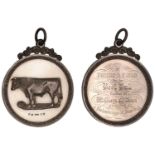 Bishopbriggs, 1853, a silver award medal by Finlay & Field, bull left, rev. (By Finlay & Fie...