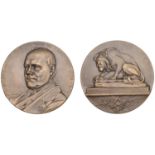FRANCE, A.L. Barye, a bronze medal by A Patey, undated [c. 1894], bust left, rev. sculpture...