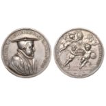 Archbishop Laud Executed, 1644/5, a silver medal by J. Roettier (struck c. 1680), bust right...