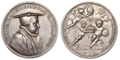 Archbishop Laud Executed, 1644/5, a silver medal by J. Roettier (struck c. 1680), bust right...