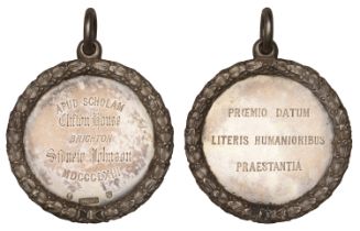 Clifton House School, Brighton, 1863, a silver award medal named (Sidney Johnson), 49 mm, 34...