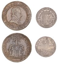 FRANCE, Henry III, 1577, a cast bronze medal, unsigned [by Ã‰. de l'Aulne], 38mm; together wi...