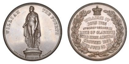 Erection of a Statue of William IV, 1845, a copper medal by Allen & Moore, full-length stand...