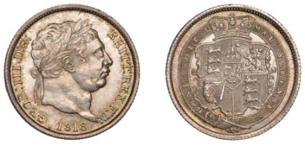 George III (1760-1820), New coinage, Shilling, 1818, last digit of date slightly higher (ESC...