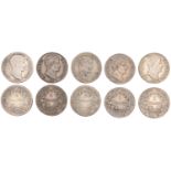 Napoleon I, Franc (5), AN 12a (2), AN 12m, AN 13a, 1806l (Gad. 442-4) [5]. Varied state Â£10...