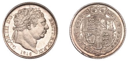 George III (1760-1820), New coinage, Sixpence, 1816 (ESC 2191; S 3791). Good extremely fine,...