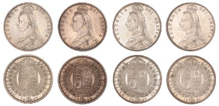Victoria, Halfcrowns (4), 1887-90 inclusive (S 3924) [4]. Extremely fine or better Â£120-Â£150