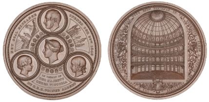 Opening of the New Coal Exchange, 1849, a copper medal by B. Wyon for the Corporation of the...