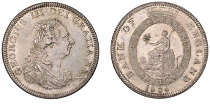 George III (1760-1820), Bank of England, Dollar, 1804, types A/2 (ESC 1925; S 3768). Good ve...