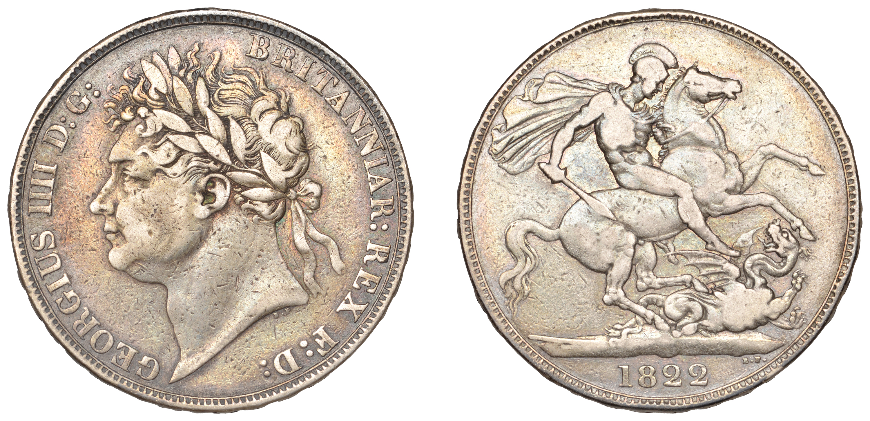 George IV (1820-1830), Crown, 1822, edge tertio (ESC 2320; S 3805). Good fine Â£50-Â£60