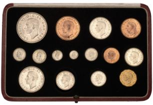 George VI (1936-1952), Proof set, 1937, comprising Crown to Farthing [15]. Some light tarnis...