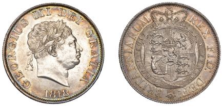 George III (1760-1820), New coinage, Halfcrown, 1818 (ESC 2099; S 3789). Possibly lightly cl...