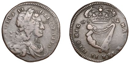 Charles II, Regal coinage, Halfpenny, 1682 (S 6575). Fine Â£60-Â£80