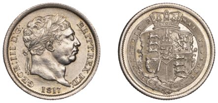 George III (1760-1820), New coinage, Shilling, 1817, appears to read rritt (ESC 2144; S 3790...
