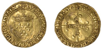 France, Louis XII, Ã‰cu d'or au soleil, Lyon, 3.42g/4h (Dup. 647; Gad. 161; F 323). Very fine...
