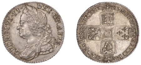 George II (1727-1760), Shilling, 1750, thin 0 (ESC 1729; S 3704). Minor surface staining, ot...