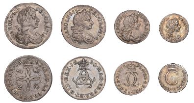 Charles II (1660-1685), Maundy set, 1680 (ESC 603; S 3392) [4]. Very fine or better with mat...