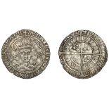 Henry VI (First reign, 1422-1461), Rosette-Mascle/Pinecone-Mascle mule, Groat, Calais, mm. c...