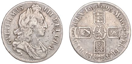 William III (1694-1702), Crown, 1696, first bust, edge octavo (ESC 995; S 3470). Fine or a l...