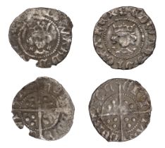 Edward IV, Heavy coinage, Halfpenny, London, mm. rose, saltires by bust, 0.51g/4h (S 1991);...