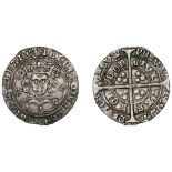 Henry VI (First reign, 1422-1461), Trefoil-Pellet issue, Groat, London, mm. cross IIIb on ob...