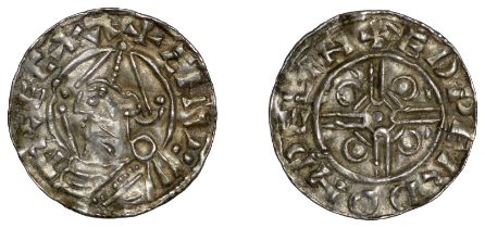 Cnut (1016-1035), Penny, Pointed Helmet type, Wallingford, Eadweard, edperd on pelin, pellet...
