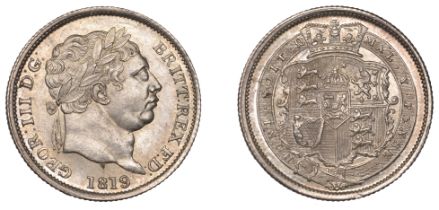 George III (1760-1820), New coinage, Shilling, 1819 (ESC 2152; S 3790). About as struck, lig...
