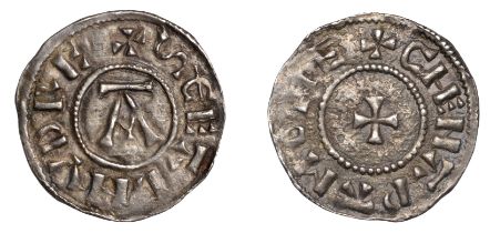 Danish East Anglia, St Edmund, Memorial coinage, Penny, Chenapa [Cnapa], sc eadmvnd re, chev...