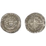 Henry VI (First reign, 1422-1461), Rosette-Mascle issue, Groat, Calais, mm. crosses II/V, ma...