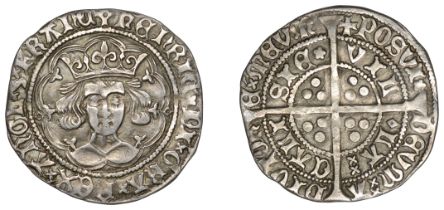 Henry VI (First reign, 1422-1461), Rosette-Mascle issue, Groat, Calais, mm. crosses II/V, ma...