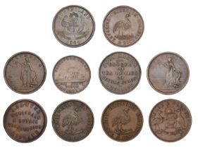 Australia, QUEENSLAND, Brisbane, J. Sawyer, Pennies (2), both 1864 (both G 245; A 469), Stew...