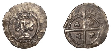 Henry IV (1399-1413), Heavy coinage, Halfpenny, reads [henr]icvs, 0.52g/10h (Withers 3; N 13...