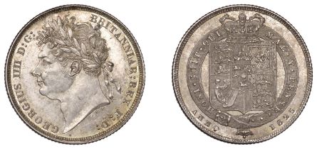George IV (1820-1830), Shilling, 1825, type 2 (ESC 2402; S 3811). Extremely fine, light grey...