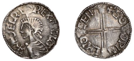Ã†thelred II (978-1016), Penny, Long Cross type, Canterbury, Godwine, godpine m'o cÃ¦nt, 1.63g...