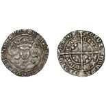 Henry VI (First reign, 1422-1461), Leaf-Trefoil issue, Groat, class A, London, mm. cross III...