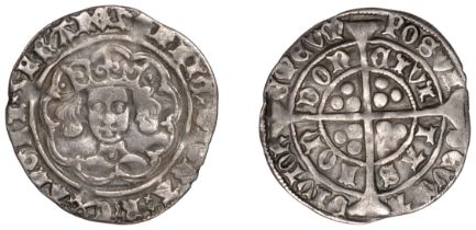 Henry VI (First reign, 1422-1461), Leaf-Pellet issue [C], Groat, London, mm. cross IIIb on o...