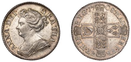 Anne (1702-1714), Shilling, 1708, third bust (ESC 1399; S 3610). Good extremely fine, lightl...