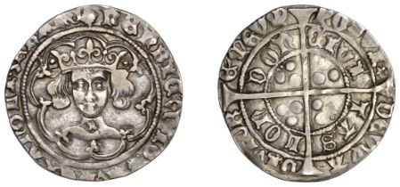 Henry VI (First reign, 1422-1461), Cross-Pellet issue, Groat, class C, London, mm. cross III...