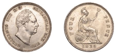 William IV (1830-1837), Groat, 1836 (ESC 2515; S 3837). Good extremely fine Â£100-Â£120