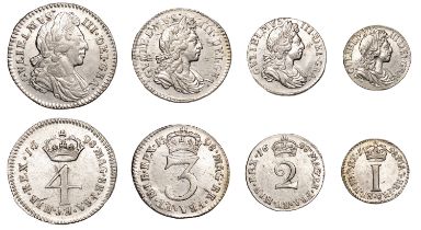 William III (1694-1702), Maundy set, 1698 (ESC 1305; S 3553) [4]. Lightly cleaned, otherwise...