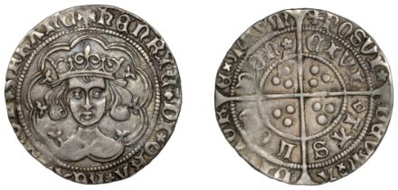 Henry VI (First reign, 1422-1461), Rosette-Mascle issue, Groat, London, mm. crosses IIIa/V,...