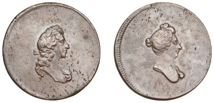 William and Mary (1688-1694), Pattern Halfpenny (?), undated, laureate bust of William right...