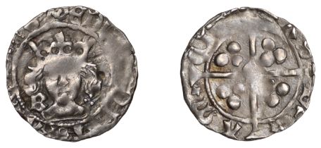 Edward IV (Second reign, 1471-1483), Penny, type XIV, Durham, mm. rose, B and trefoil by bus...