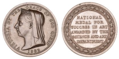 Department of Science and Art, 1883, Queen's National Medal, a specimen bronze award by L.C....