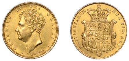 George IV (1820-1830), Sovereign, 1829 (M 14; S 3801). About extremely fine Â£1,000-Â£1,200