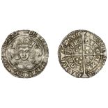 Henry VI (First reign, 1422-1461), Leaf-Trefoil issue, Groat, class B, London, mm. crosses I...
