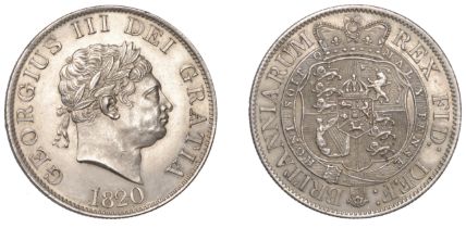 George III (1760-1820), New coinage, Halfcrown, 1820, small head (ESC 2105; S 3789). Extreme...