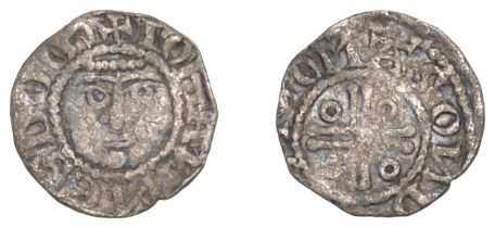 John (as Lord), Second coinage, Halfpenny, type IIa, Dublin, Tomas, tomas on dwe, legend end...