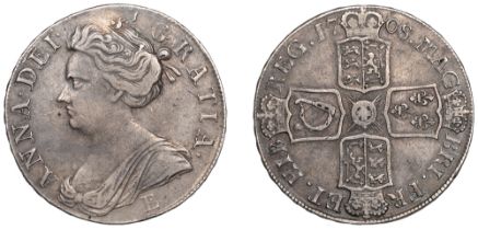 Anne (1702-1714), Crown, 1708e, edge septimo (ESC 1356; S 3600). Very fine, toned Â£500-Â£600