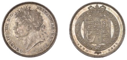 George IV (1820-1830), Shilling, 1825, type 2, top of o broken in king's name (ESC 2402; S 3...